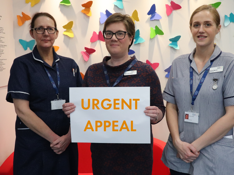 St Clare staff launching an urgent fundraising appeal