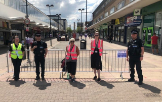 Essex Police opening the one way system in Harlow town centre