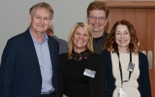 John Keddie, Sandra Wright, Dr William Lawton and Jemma Mindham at the Sixth Harlow Ambassador meeting